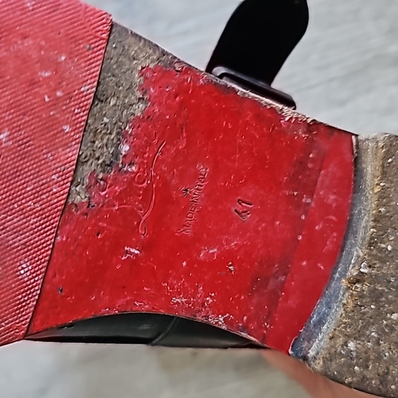 Authentic Loubetin boots in black suede and leather - Picture 4 of 4